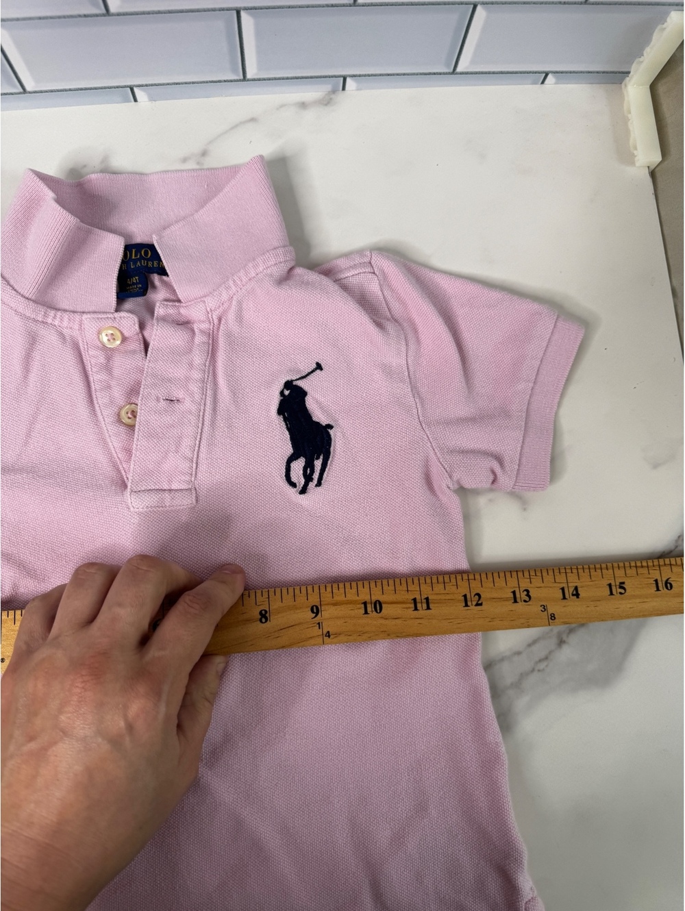 Polo Ralph Lauren Boys 4/4T Pink Cotton Big Pony Short Sleeve Polo Shirt - Picture 7 of 8